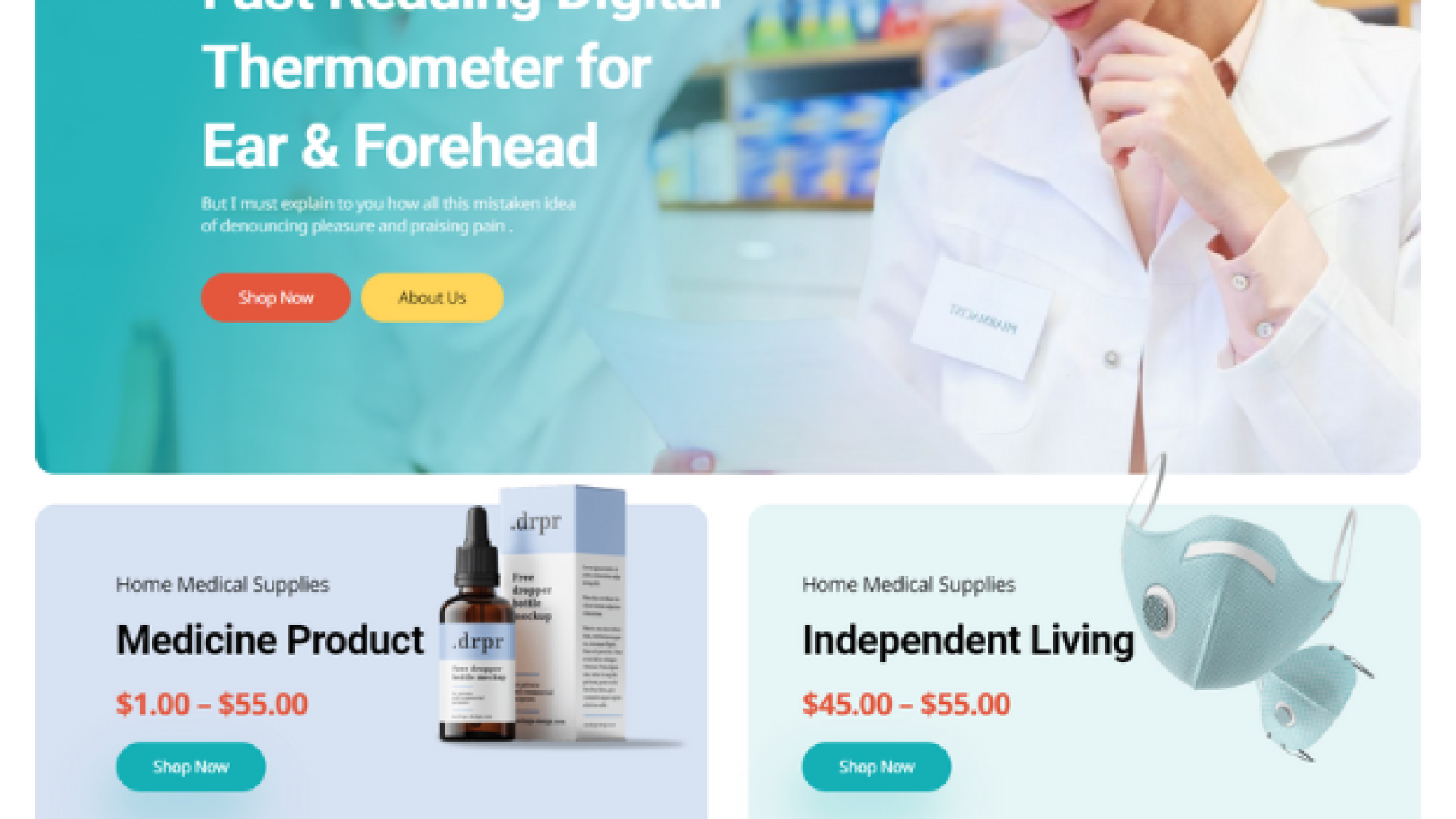 Shop Drugstore Website Demo