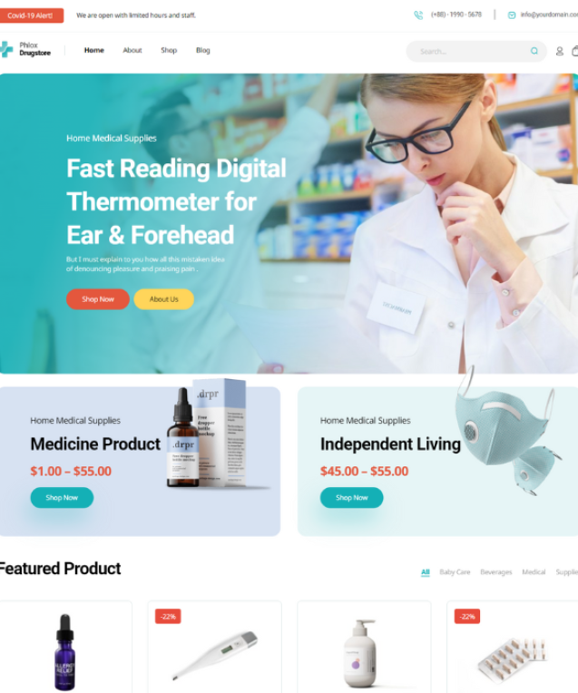 Shop Drugstore Website Demo
