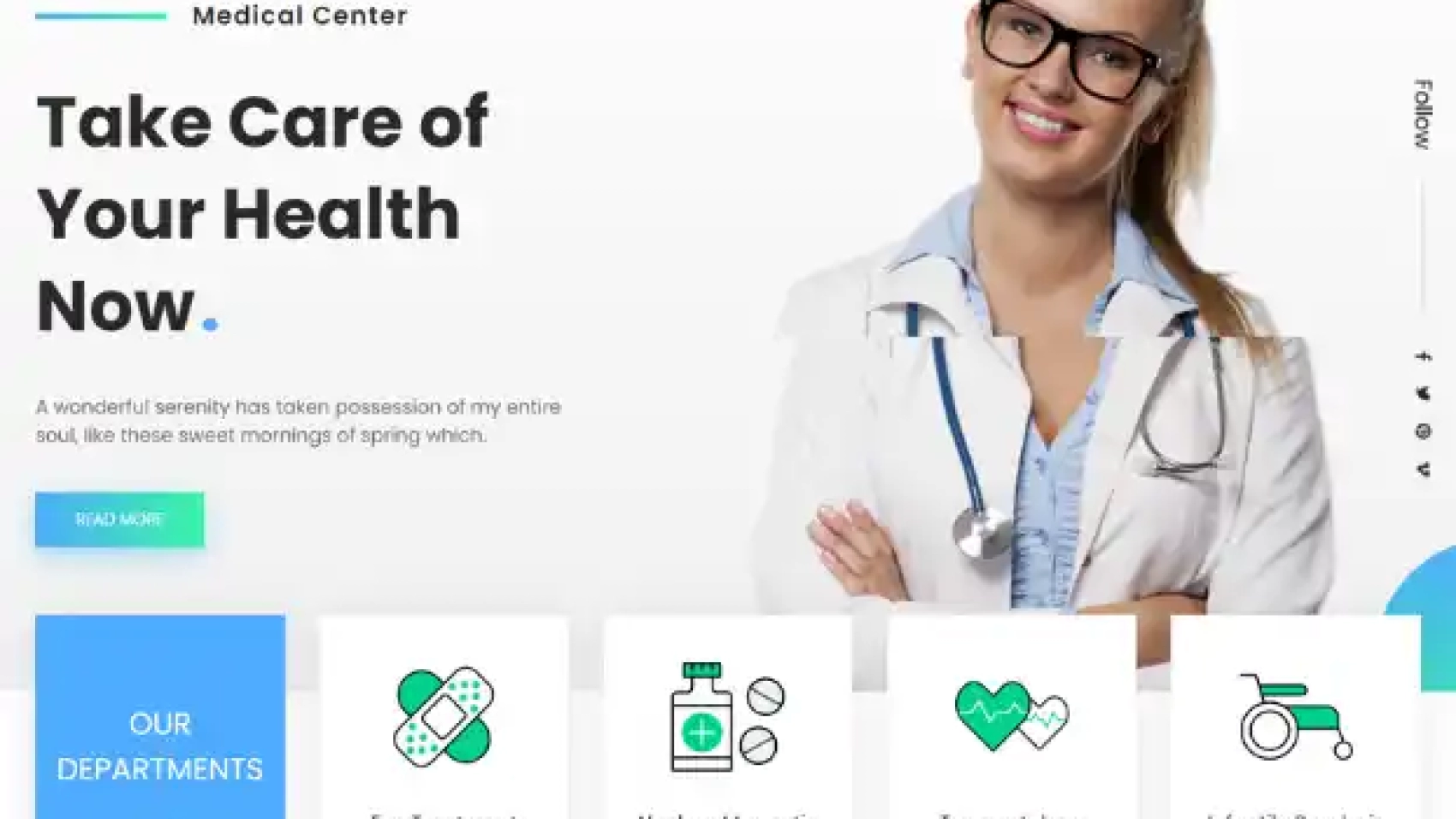 Take Care of Your Health Website Demo