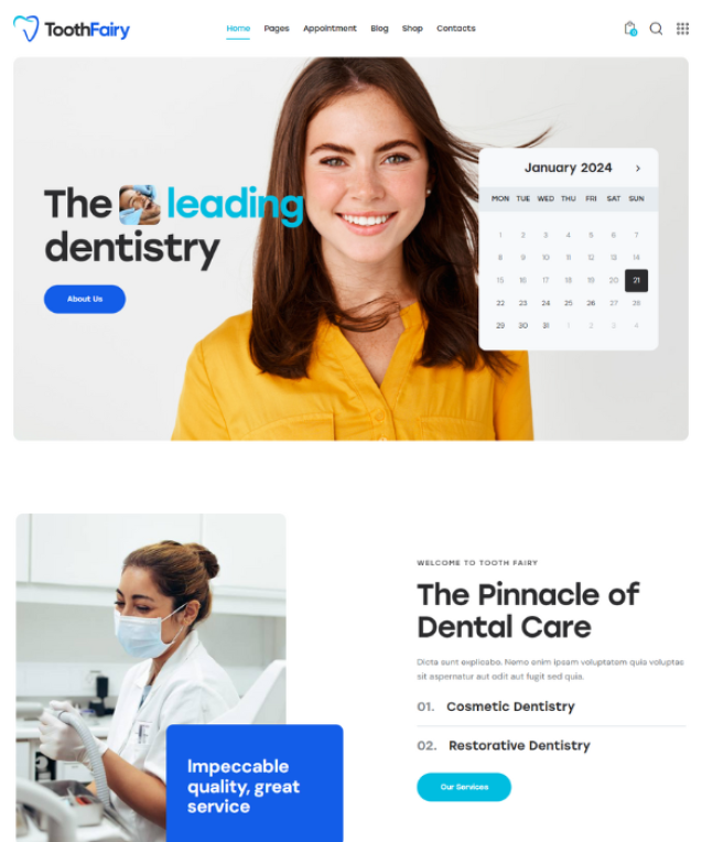 Tooth Fairy Dentist Website Demo