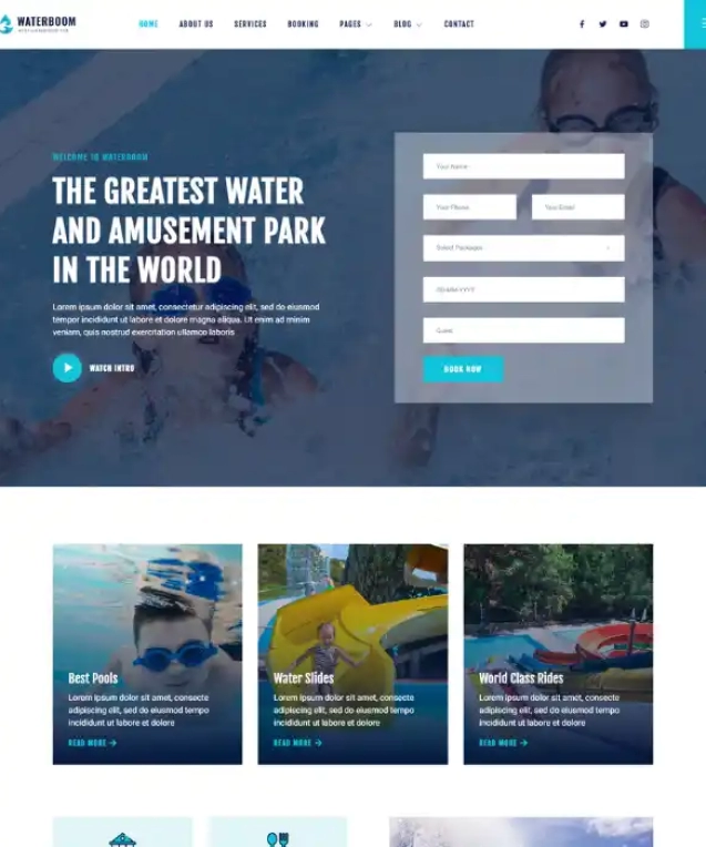 Water Boom Website Demo