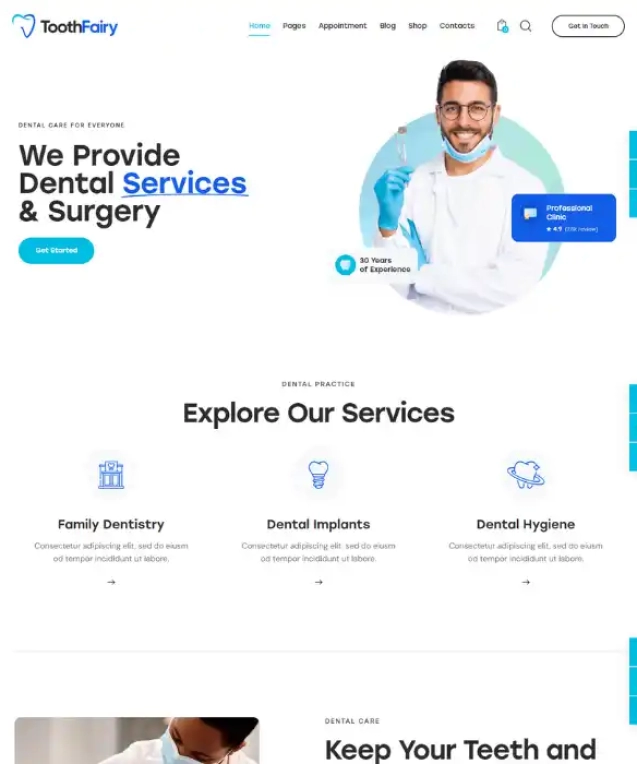 We Provide Dental Services Website Demo